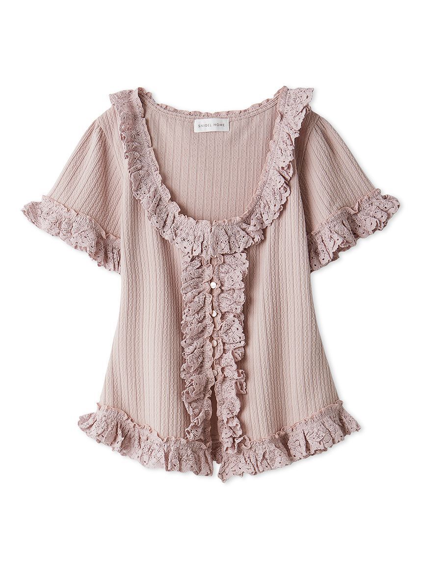SNIDEL HOME「フリルレースカットプルオーバー」|ルームウェア|