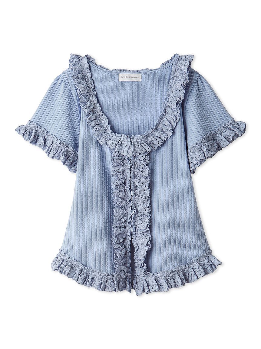 SNIDEL HOME「フリルレースカットプルオーバー」|ルームウェア|