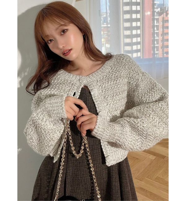 RESEXXY「グリッタールーズニットカーディガン」|カーディガン|