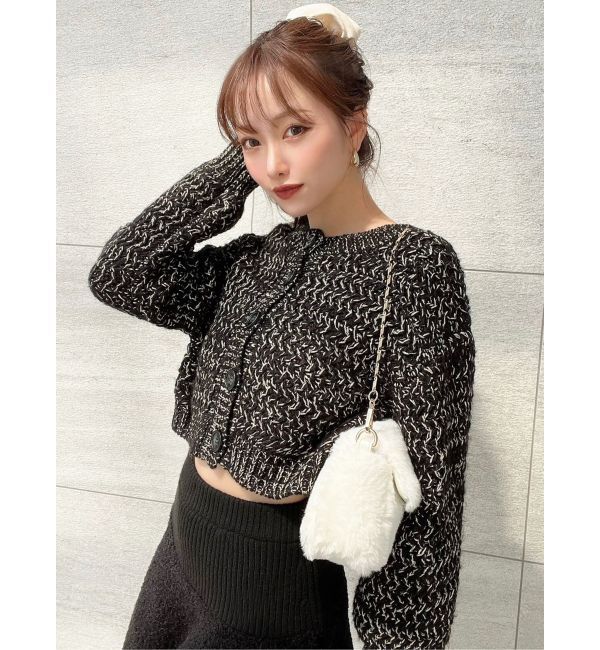 RESEXXY「グリッタールーズニットカーディガン」|カーディガン|