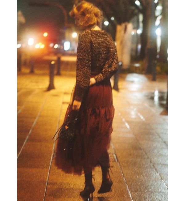 RESEXXY「グリッタールーズニットカーディガン」|カーディガン|