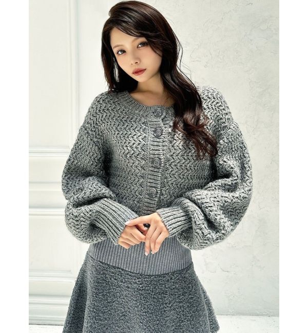 RESEXXY「グリッタールーズニットカーディガン」|カーディガン|