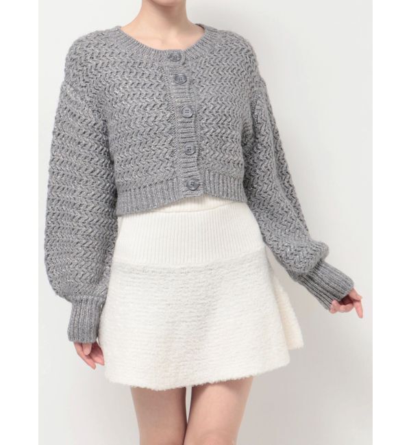 RESEXXY「グリッタールーズニットカーディガン」|カーディガン|