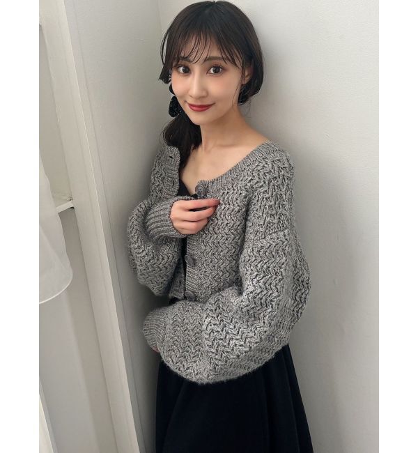 RESEXXY「グリッタールーズニットカーディガン」|カーディガン|