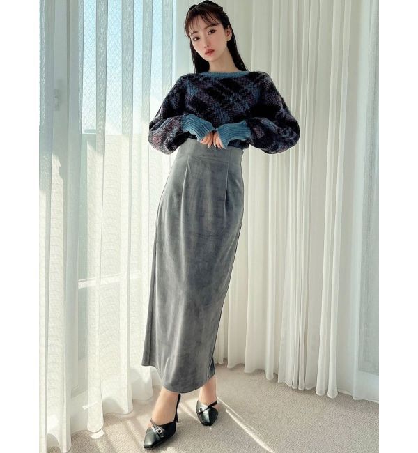 RESEXXY「ベロアIラインスカート」|スカート|