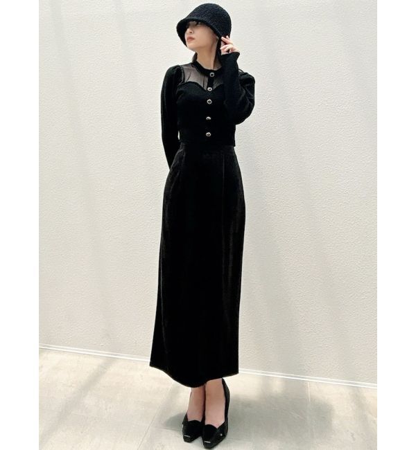 RESEXXY「ベロアIラインスカート」|スカート|
