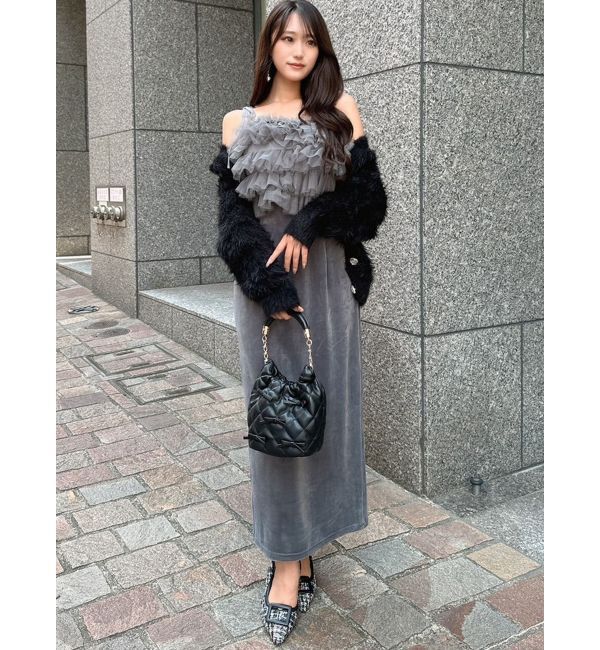 RESEXXY「ベロアIラインスカート」|スカート|