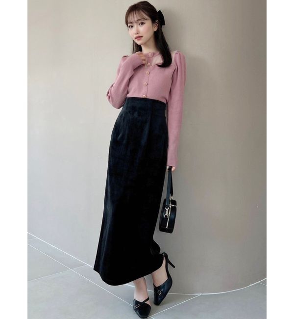 RESEXXY「ベロアIラインスカート」|スカート|