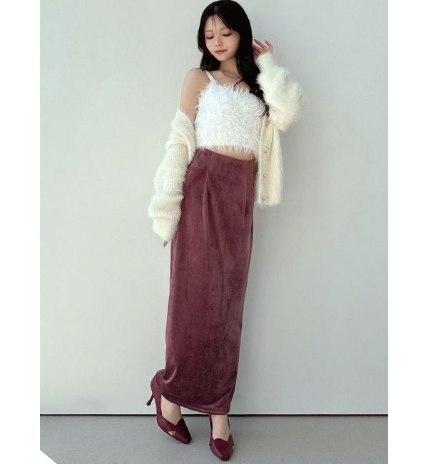 RESEXXY「ベロアIラインスカート」|スカート|