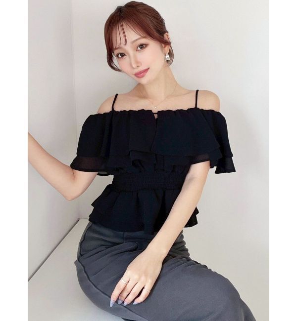 RESEXXY「オフショルシャーリングチュニック」|シャツ・ブラウス|