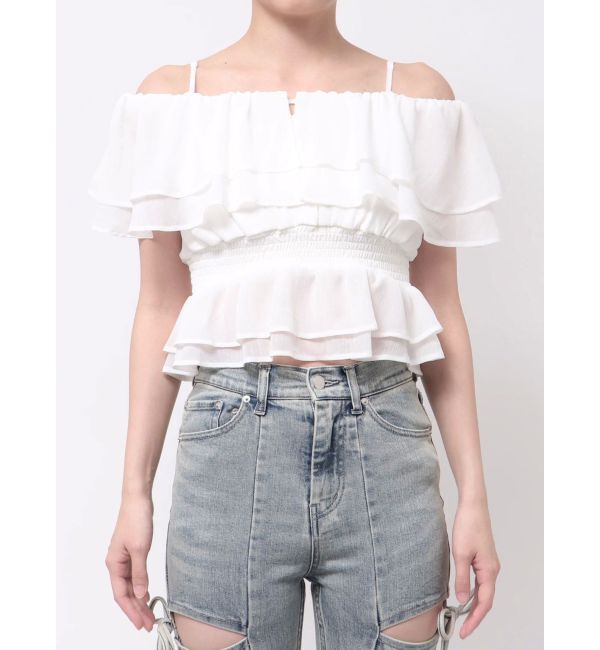 RESEXXY「オフショルシャーリングチュニック」|シャツ・ブラウス|