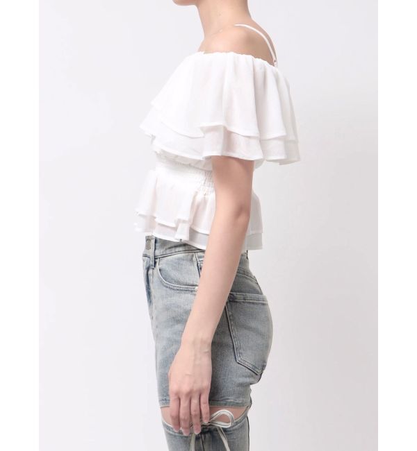 RESEXXY「オフショルシャーリングチュニック」|シャツ・ブラウス|