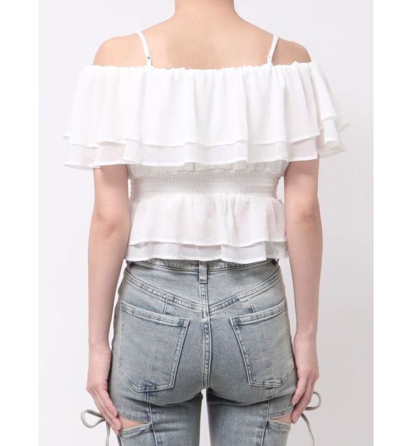 RESEXXY「オフショルシャーリングチュニック」|シャツ・ブラウス|