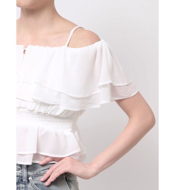 RESEXXY「オフショルシャーリングチュニック」|シャツ・ブラウス|