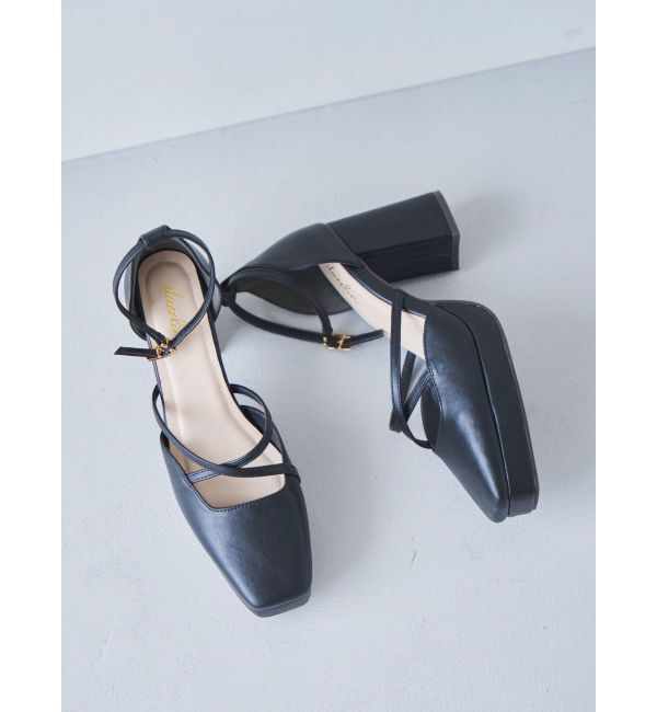 dazzlin「ストラップレディパンプス」|パンプス|ブラック