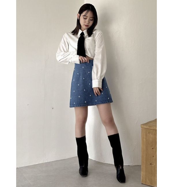 dazzlin「タイ付クロップドシャツ」|シャツ・ブラウス|