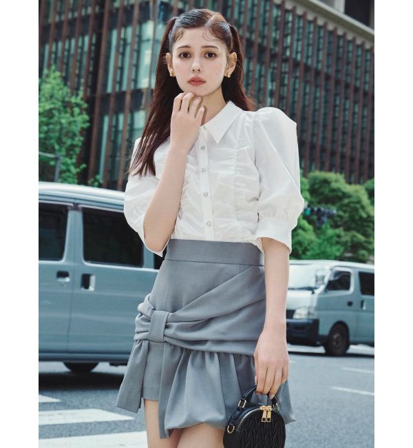 dazzlin「タックスリーブギャザーシャツ」|シャツ・ブラウス|