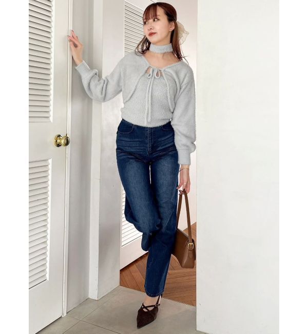 dazzlin「ミニシャギーニットボレロ」|カーディガン|