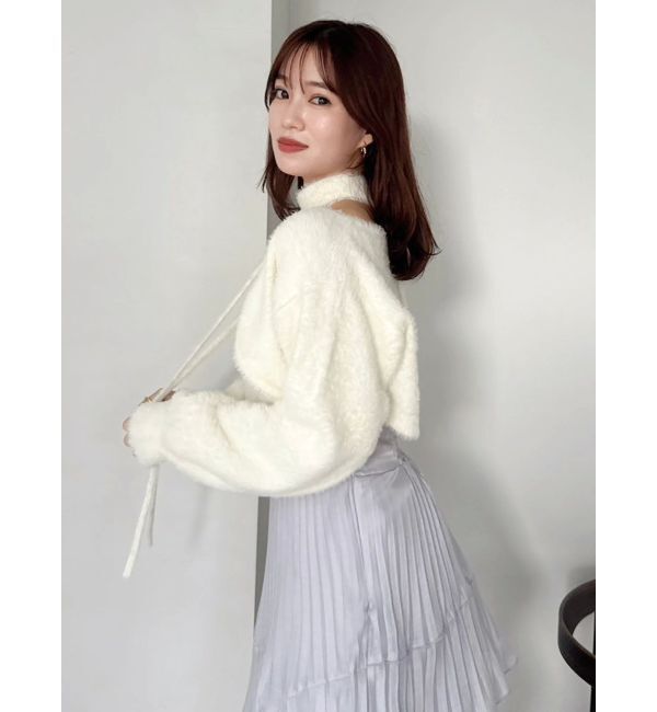 dazzlin「ミニシャギーニットボレロ」|カーディガン|