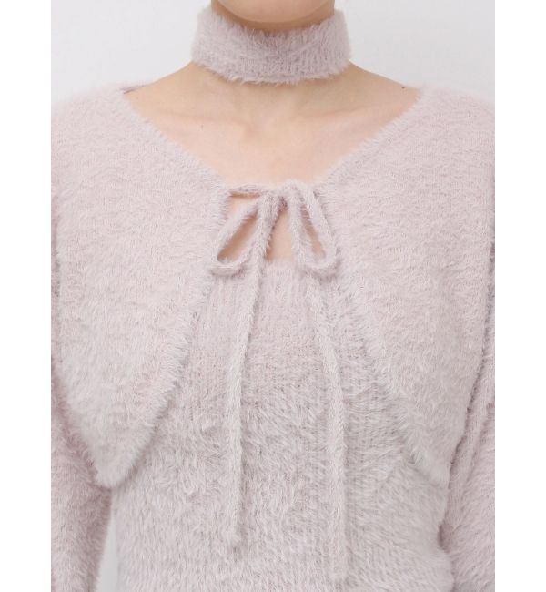 dazzlin「ミニシャギーニットボレロ」|カーディガン|