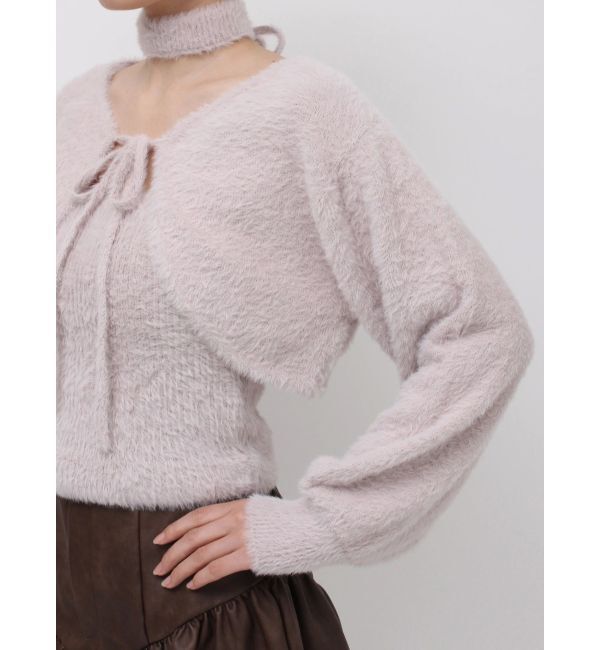 dazzlin「ミニシャギーニットボレロ」|カーディガン|