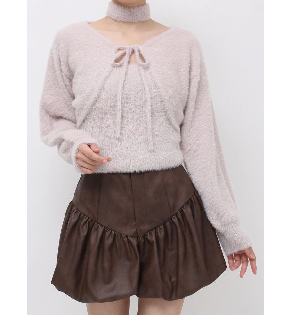 dazzlin「ミニシャギーニットボレロ」|カーディガン|