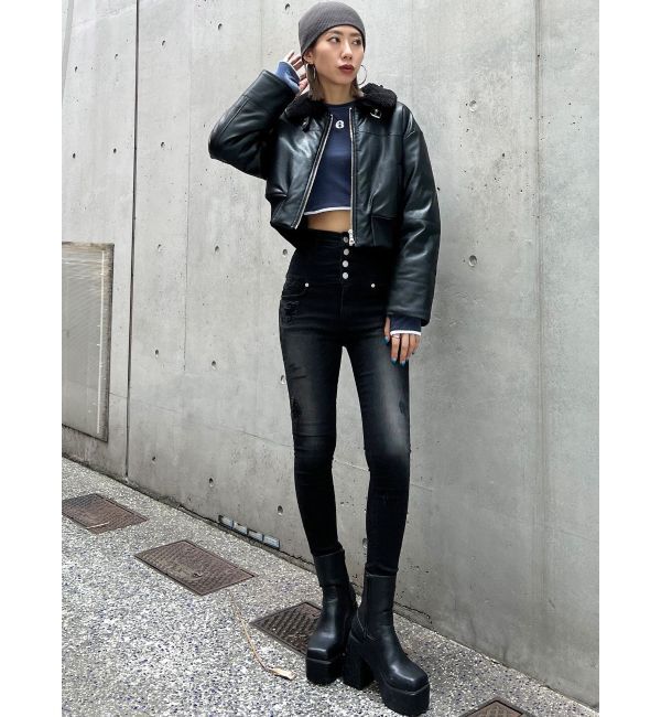 EMODA「タンクソールバルキーブーツ」|ショートブーツ|