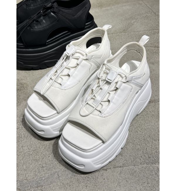 EMODA「コードクロスバルキーサンダル」|サンダル|ホワイト