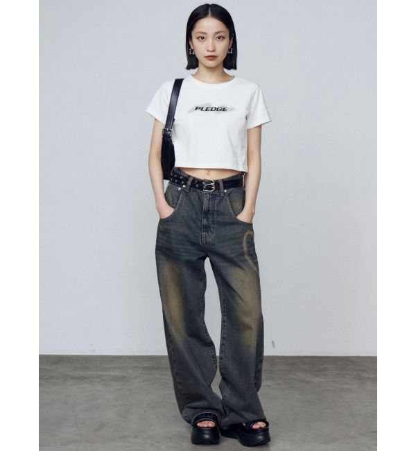 EMODA「スプレーロゴミニマルTシャツ」|Tシャツ・カットソー|