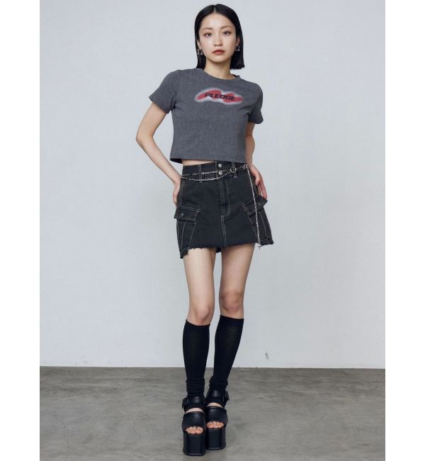 EMODA「スプレーロゴミニマルTシャツ」|Tシャツ・カットソー|