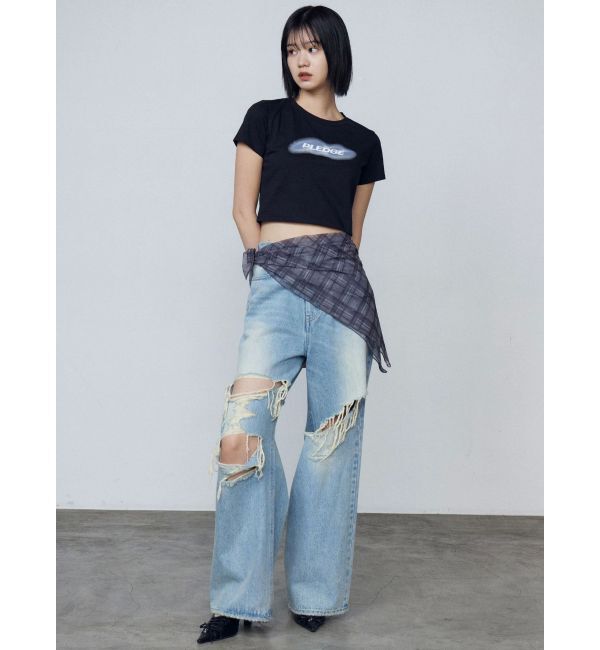 EMODA「スプレーロゴミニマルTシャツ」|Tシャツ・カットソー|