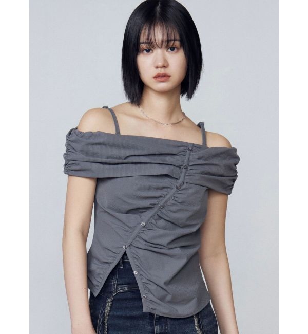 EMODA「オフショルダーボタントップ」|Tシャツ・カットソー|