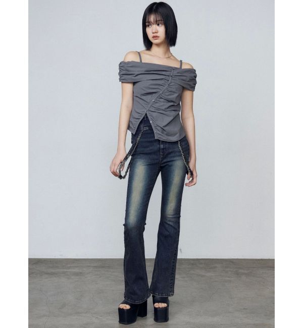 EMODA「オフショルダーボタントップ」|Tシャツ・カットソー|