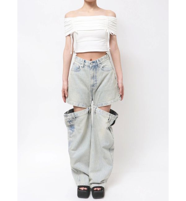 EMODA「ギャザーオフショルダーリボントップ」|Tシャツ・カットソー|