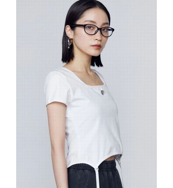 EMODA「スクエアネックギャザートップ」|Tシャツ・カットソー|