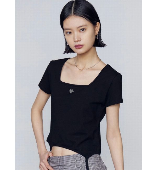 EMODA「スクエアネックギャザートップ」|Tシャツ・カットソー|