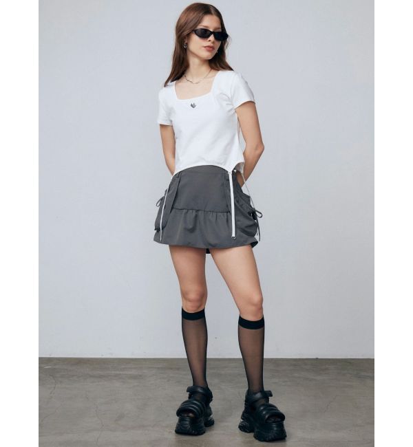 EMODA「スクエアネックギャザートップ」|Tシャツ・カットソー|