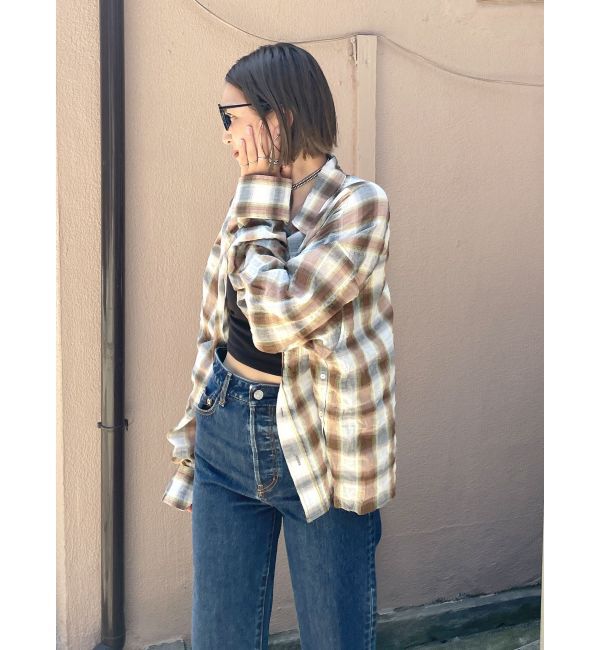 Ungrid「サイドスリットチェックシャツ」|シャツ・ブラウス|