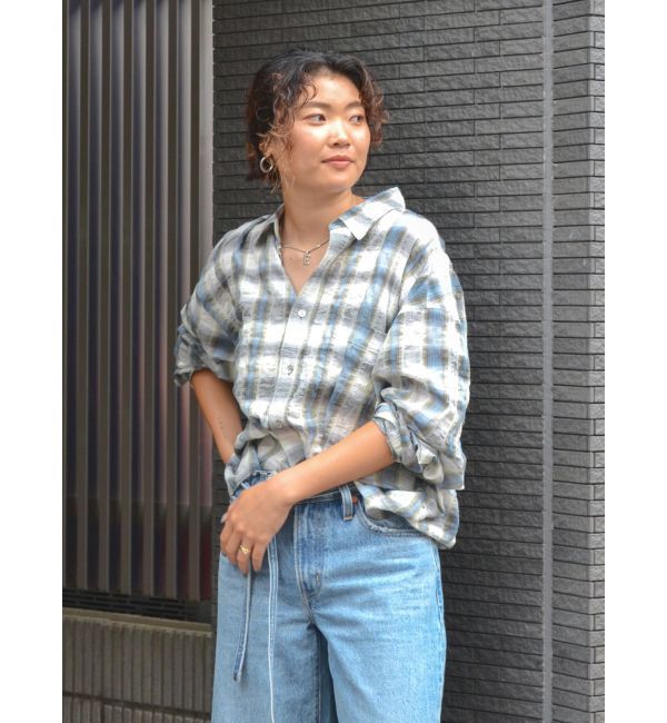 Ungrid「サイドスリットチェックシャツ」|シャツ・ブラウス|