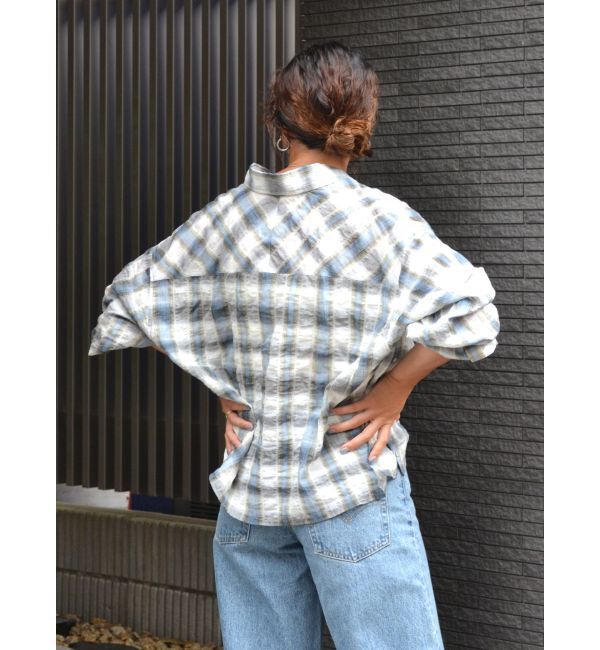 Ungrid「サイドスリットチェックシャツ」|シャツ・ブラウス|