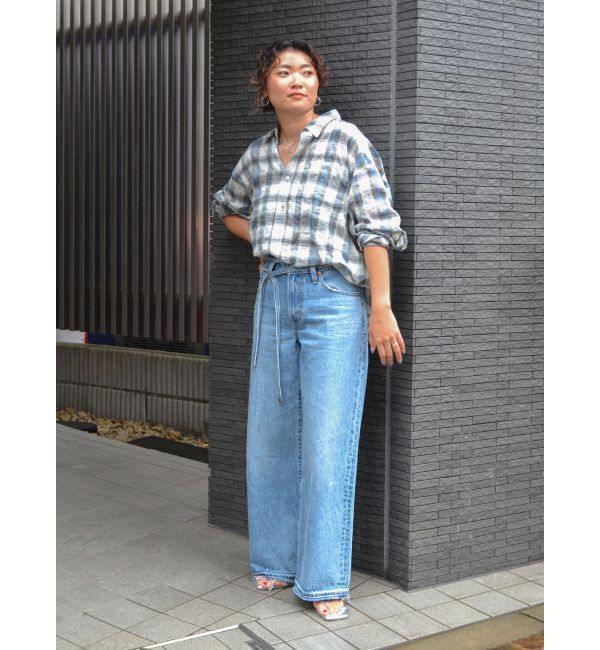 Ungrid「サイドスリットチェックシャツ」|シャツ・ブラウス|