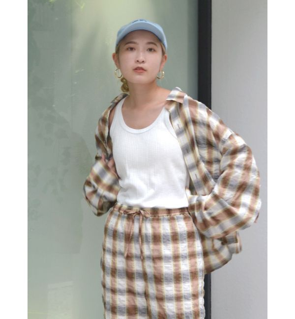 Ungrid「サイドスリットチェックシャツ」|シャツ・ブラウス|