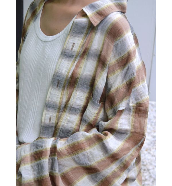 Ungrid「サイドスリットチェックシャツ」|シャツ・ブラウス|