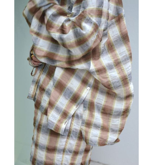 Ungrid「サイドスリットチェックシャツ」|シャツ・ブラウス|