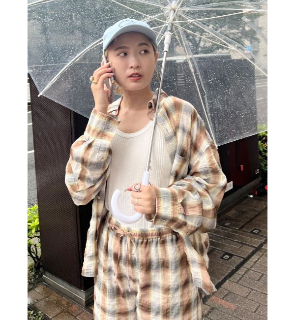 Ungrid「サイドスリットチェックシャツ」|シャツ・ブラウス|