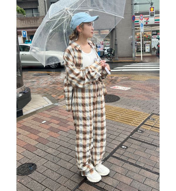 Ungrid「サイドスリットチェックシャツ」|シャツ・ブラウス|