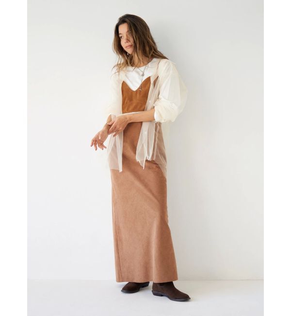 Ungrid「【展示会人気NO.1】チュールレイヤードルーズシャツ」|シャツ・ブラウス|