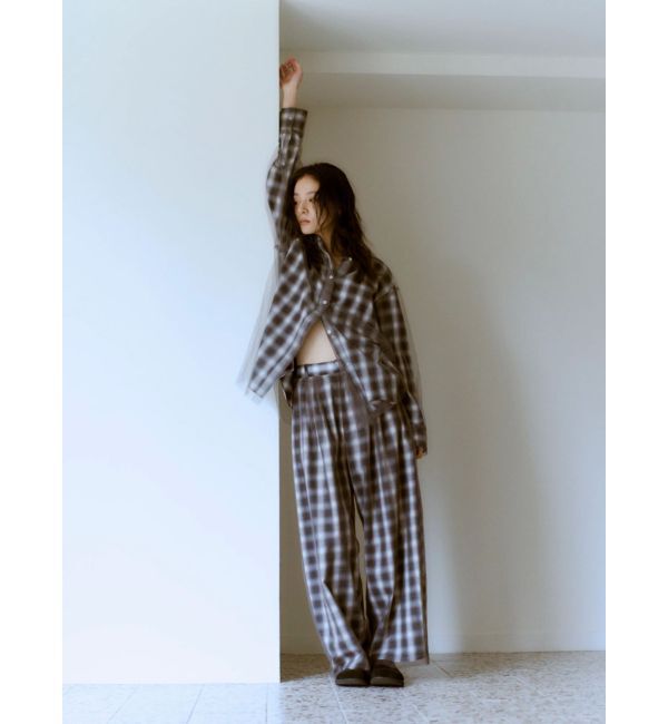 Ungrid「【展示会人気NO.1】チュールレイヤードルーズシャツ」|シャツ・ブラウス|