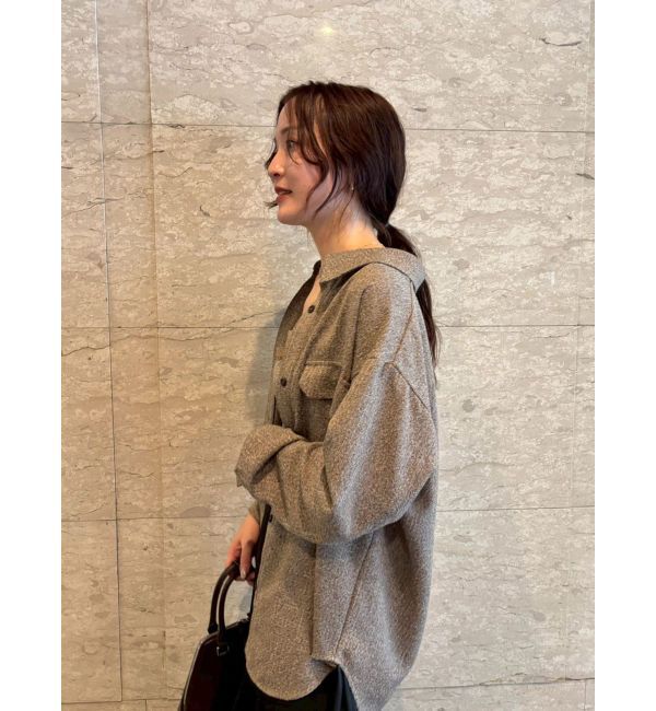 LAGUNAMOON「ツイードビッグシャツ」|シャツ・ブラウス|