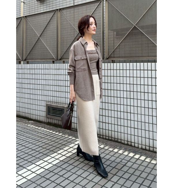 LAGUNAMOON「ツイードビッグシャツ」|シャツ・ブラウス|